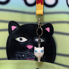 Empire Glassworks Lord Nermal Glass Carb Cap Keychain (White)