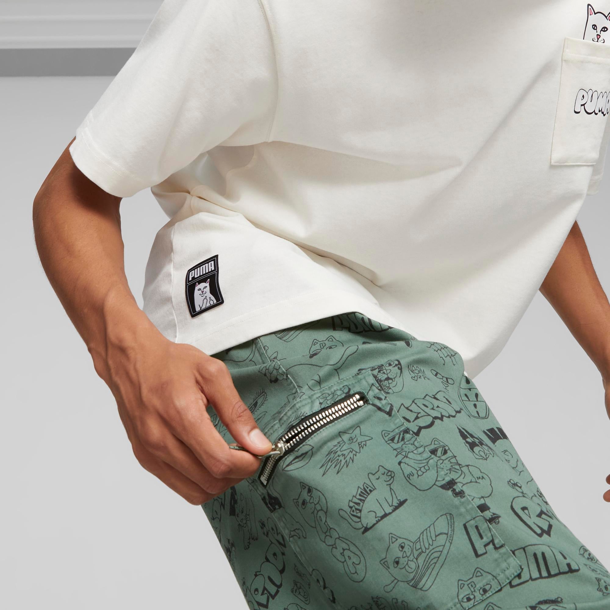 RIPNDIP PUMA X RIPNDIP AOP Twill Pants (Eucalyptus)