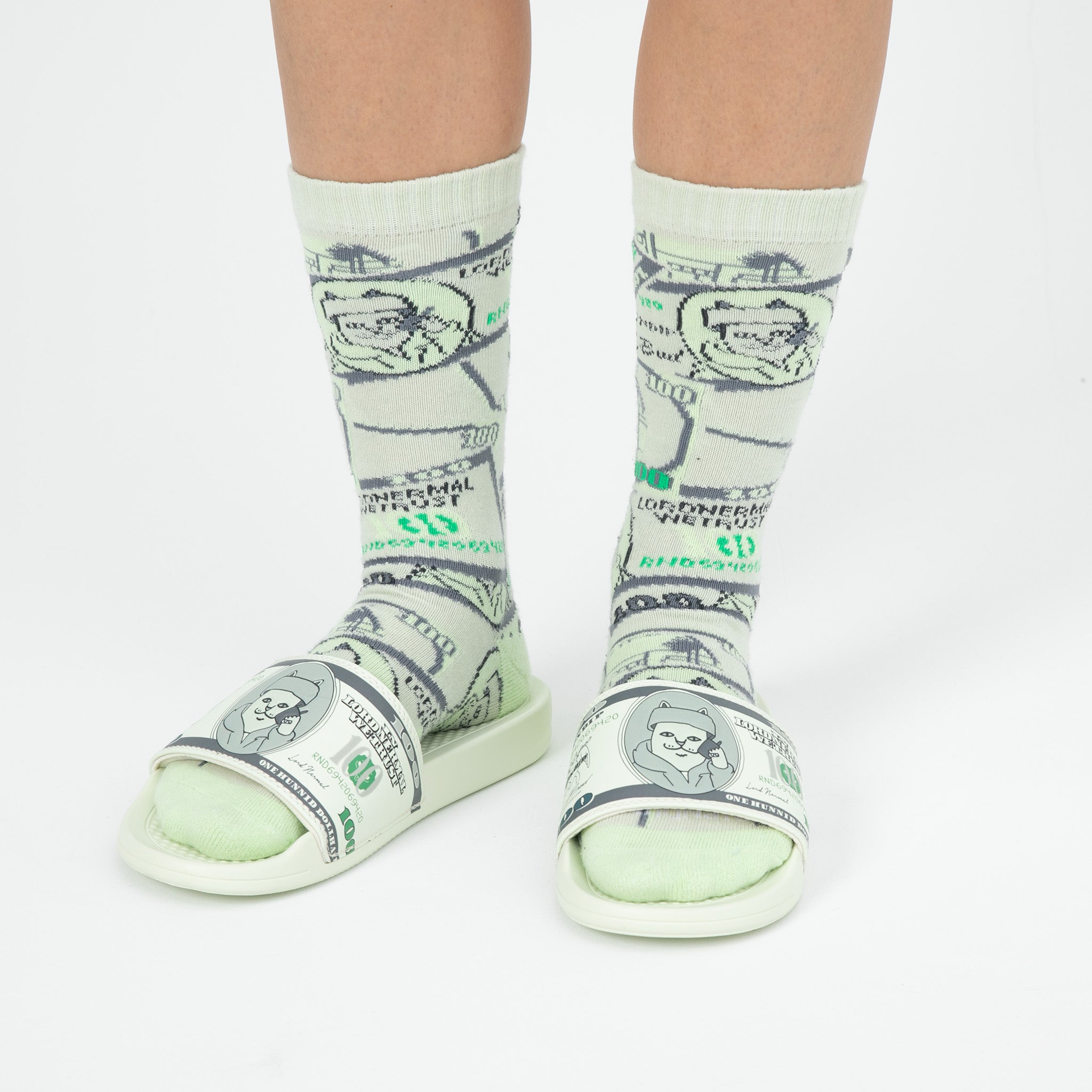 RIPNDIP Moneybag Slides (Olive)