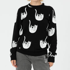 374850 Falling Nerm Knit Sweater (Black)