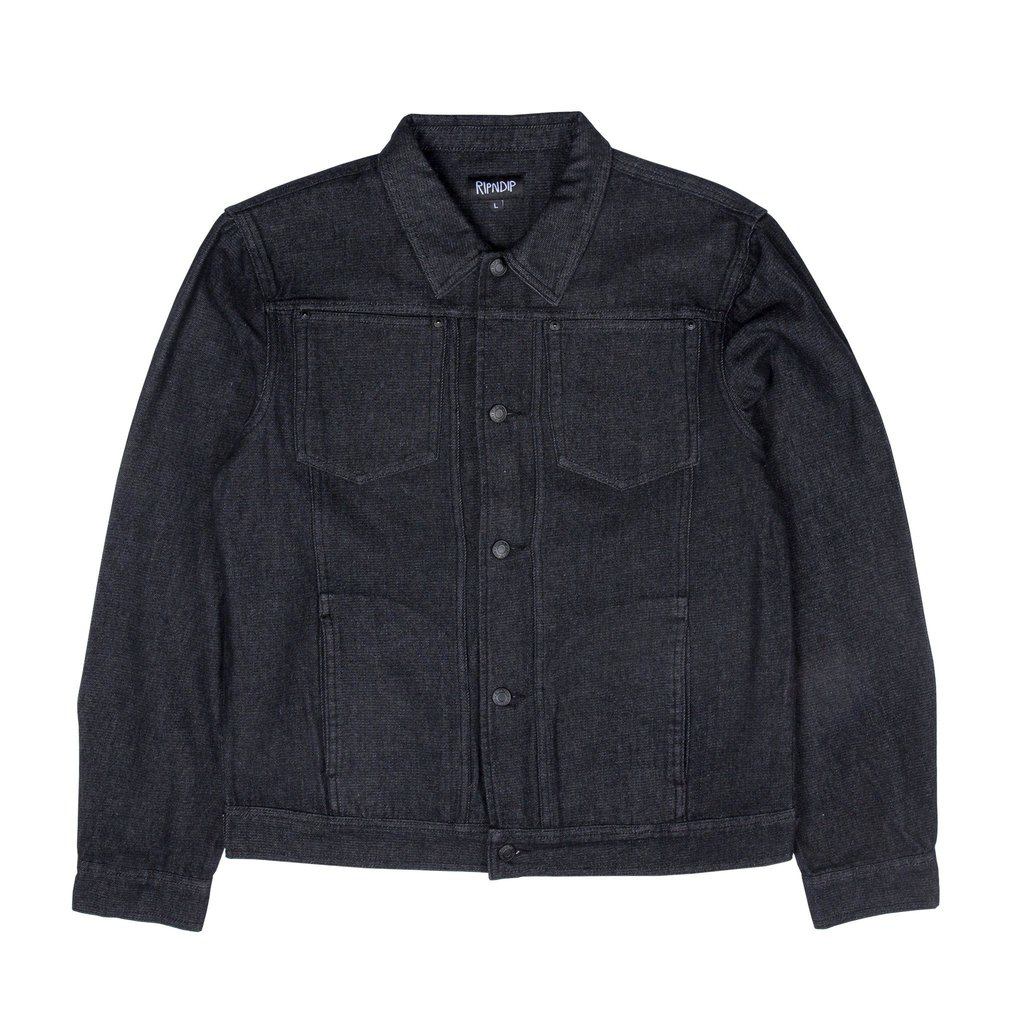 RipNDip Eat Me Denim Jacket (Black)