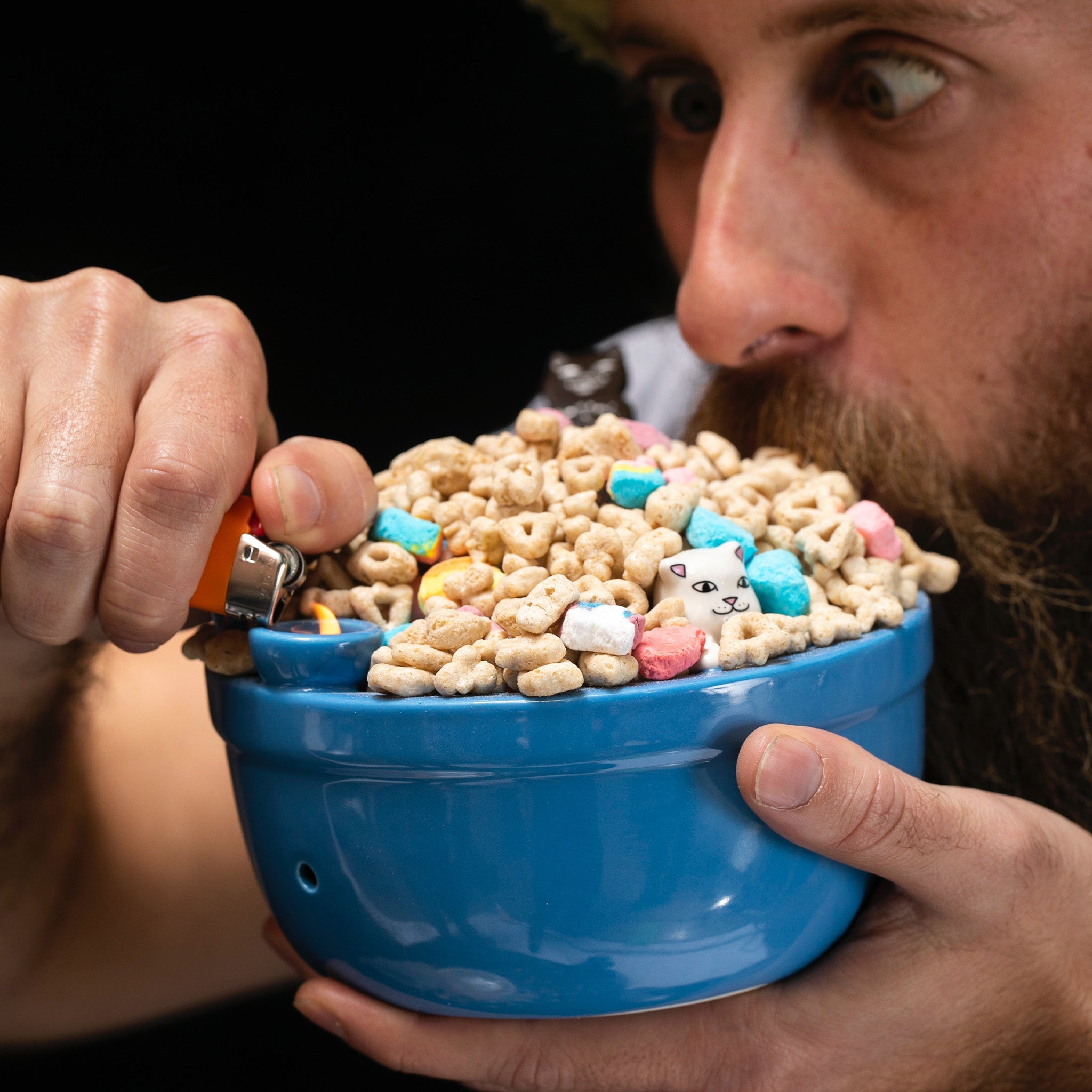 RIPNDIP Lord Nermal Wake And Bake Cereal Bowl (Blue)