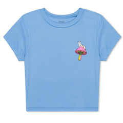 RIPNDIP Psychedelic Cropped Baby Tee (Cornflower Blue )