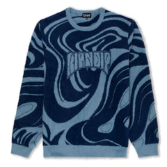 378732 Psychedelic Mohair Knit Sweater (Dark Slate)
