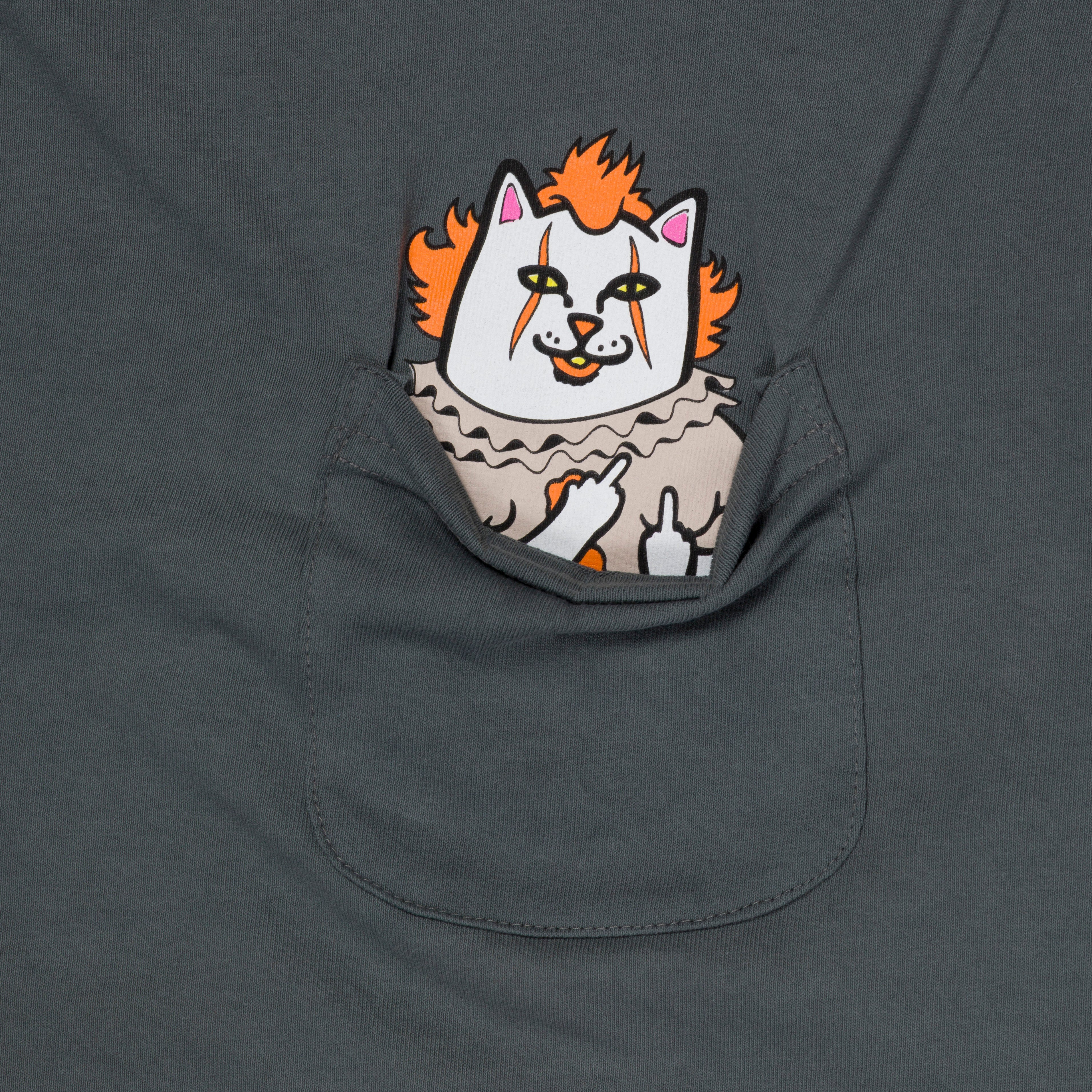 RIPNDIP It's Nerm Lord Nermal Pocket Tee (Charcoal)