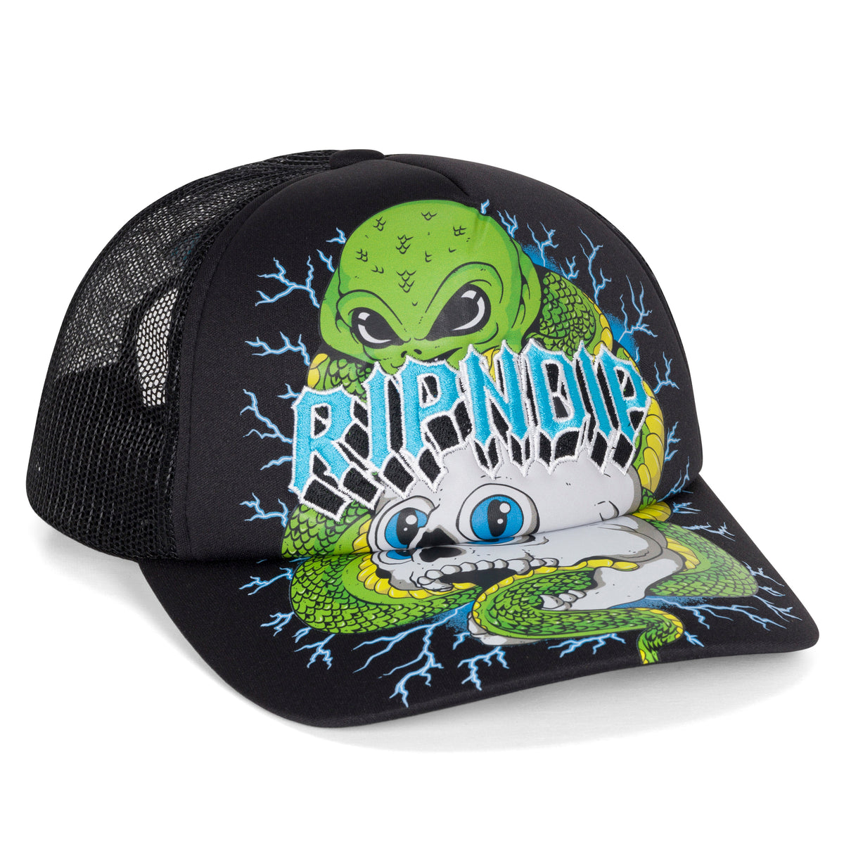 RIPNDIP Skull and Bones Trucker Hat (Black)