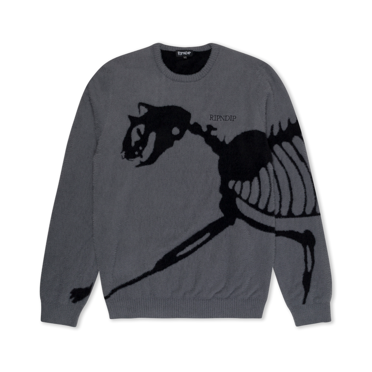 RIPNDIP Fossil Mohair Knit Sweater (Charcoal)