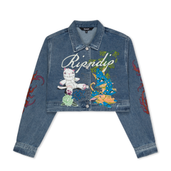 RIPNDIP Travis Cropped Denim Jacket (Light Wash)