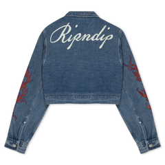 RIPNDIP Travis Cropped Denim Jacket (Light Wash)