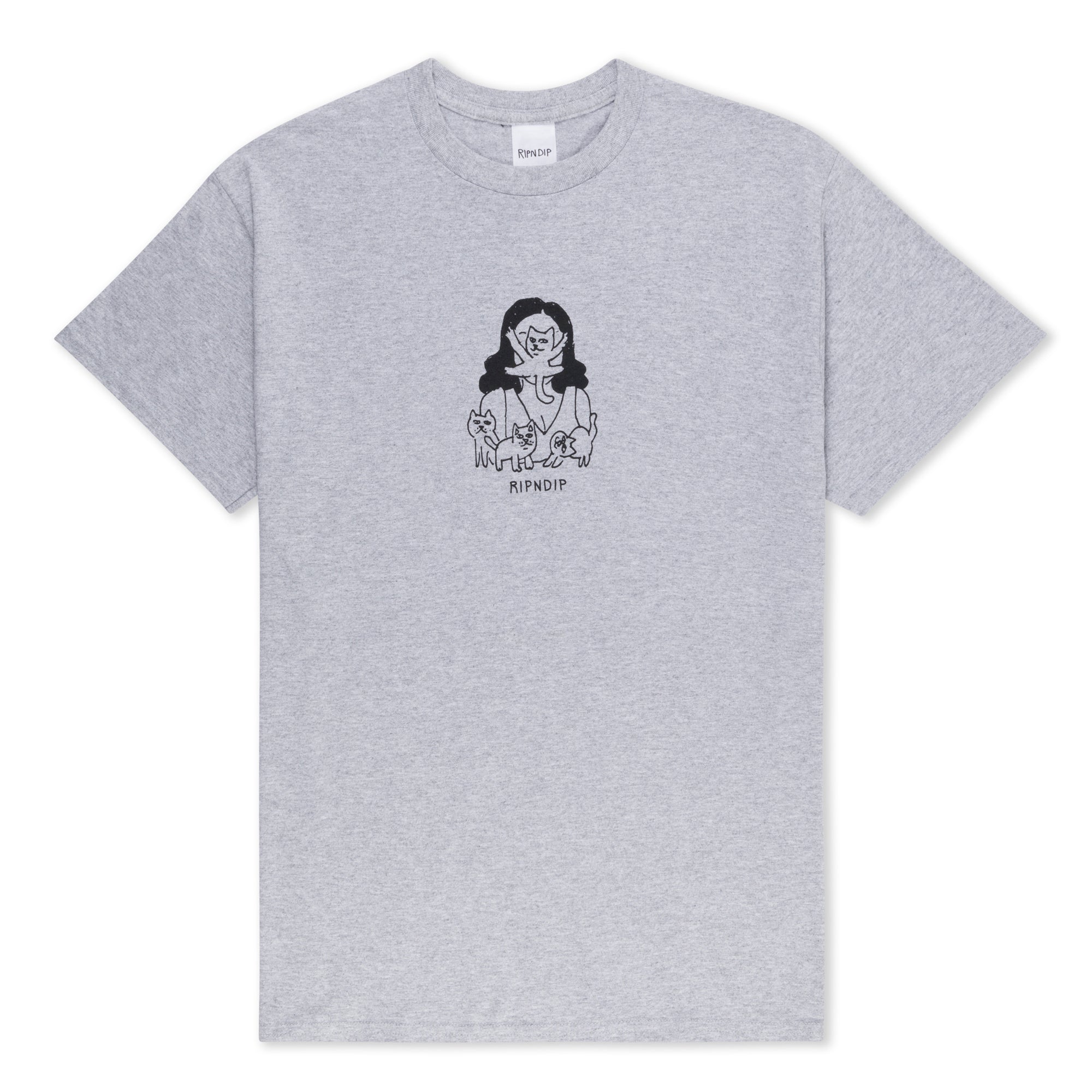 378723 Cat Lady Tee (Ash Heather)