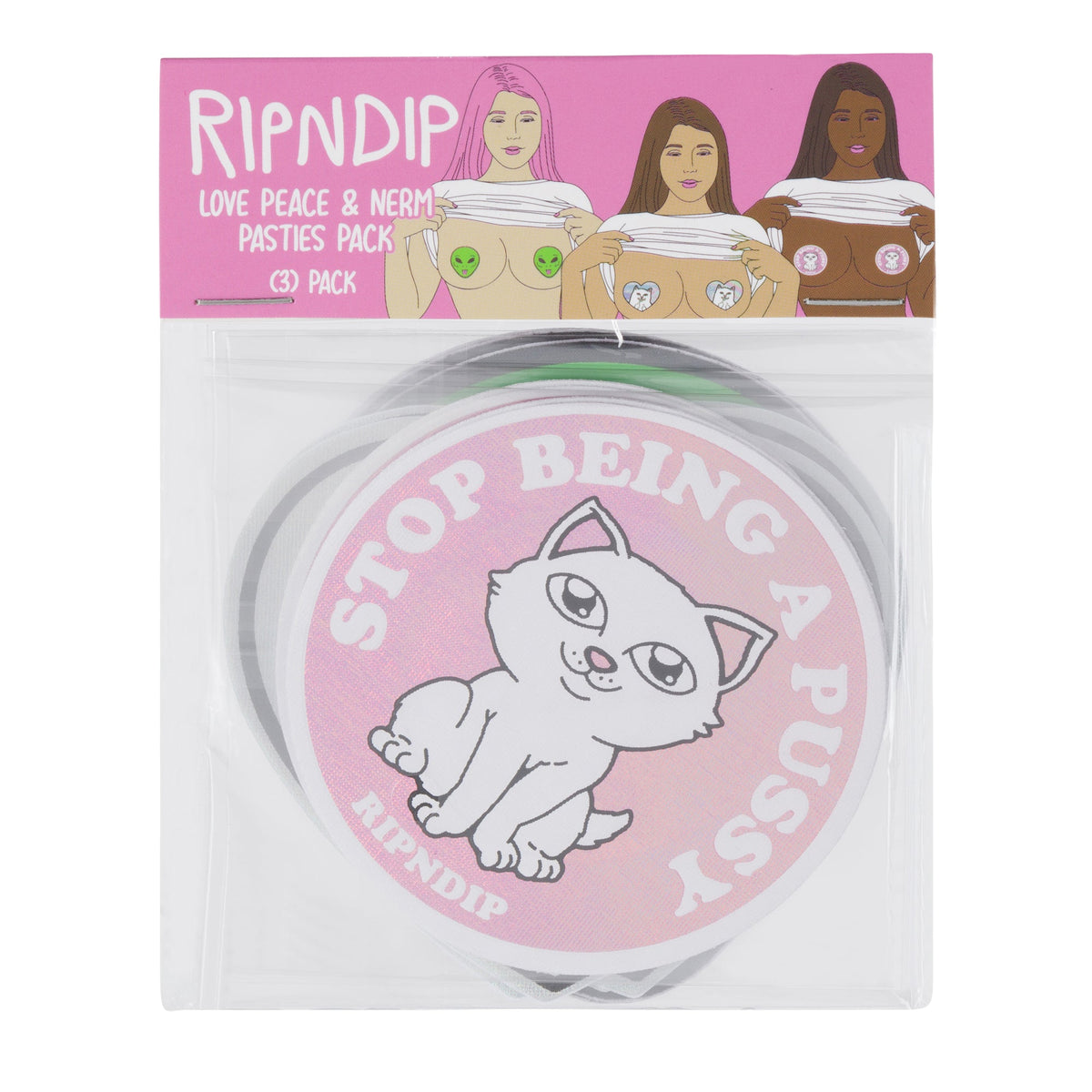 RIPNDIP Love Peace and Nerm Pasties Pack (Multi)