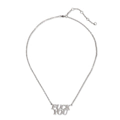 RIPNDIP Fuckin Fuck Pendant Necklace (Silver)
