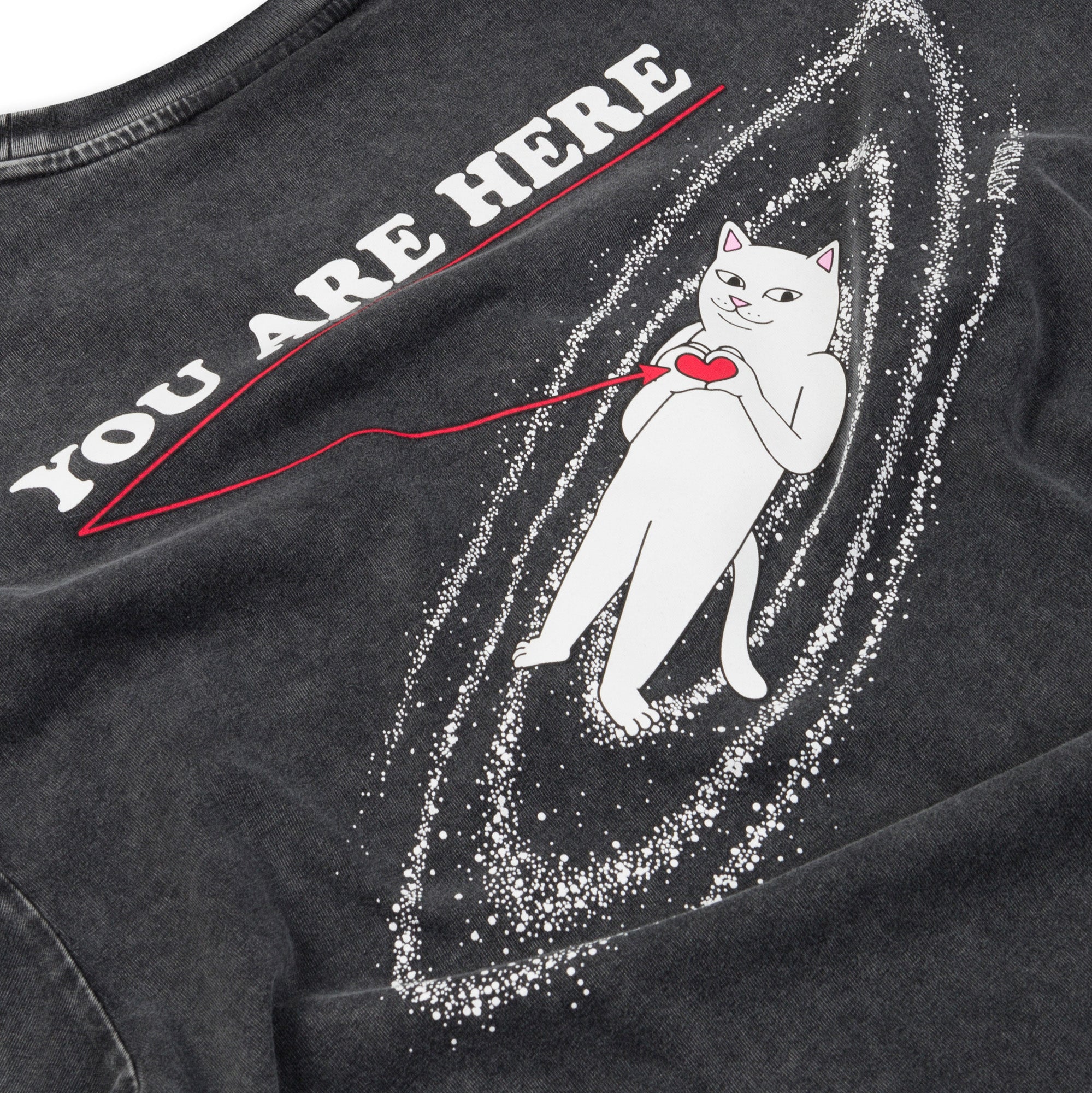 RIPNDIP You Are Here Tee (Black Vintage Wash)