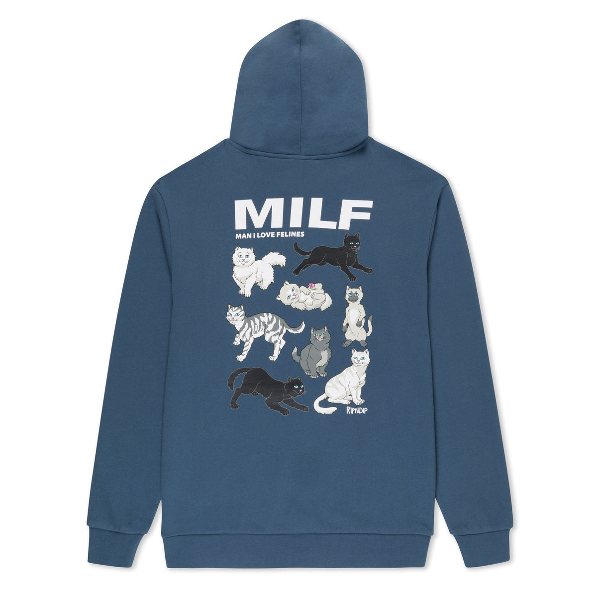 RIPNDIP Man I Love Felines Hoodie (Storm Blue)