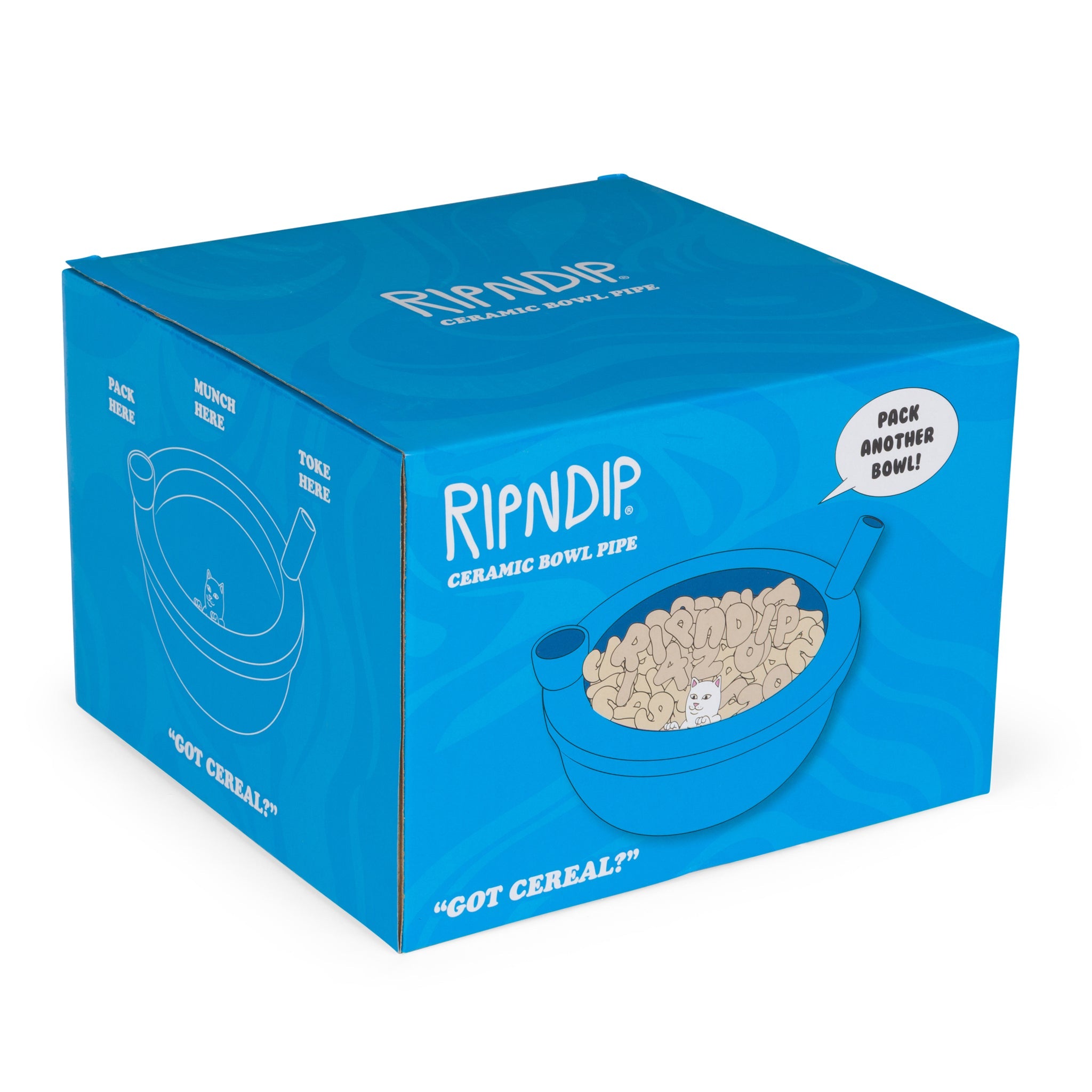 RIPNDIP Lord Nermal Wake And Bake Cereal Bowl (Blue)