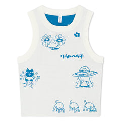 RIPNDIP Blonded Reversible Knit Tank Top (Off White)