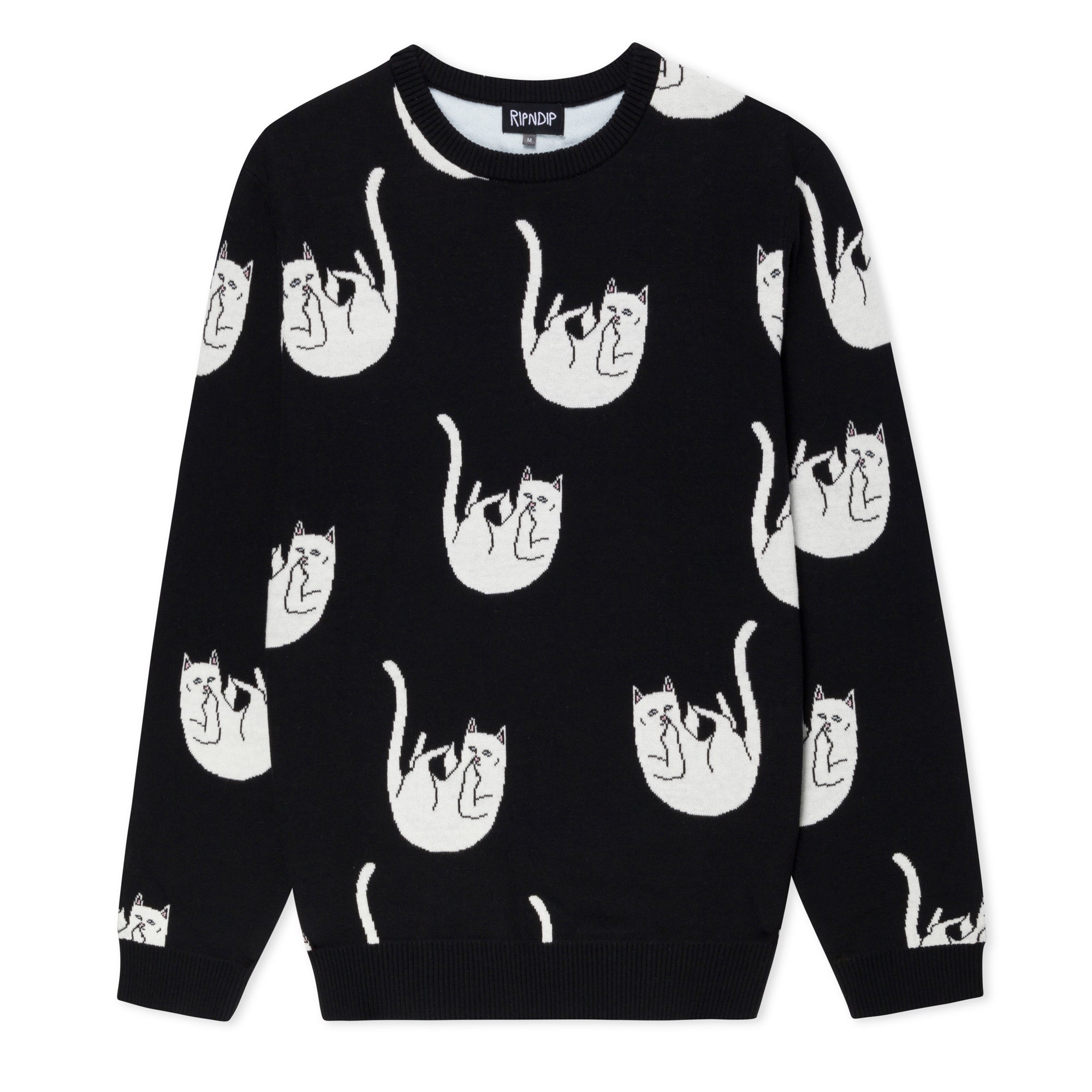 374850 Falling Nerm Knit Sweater (Black)