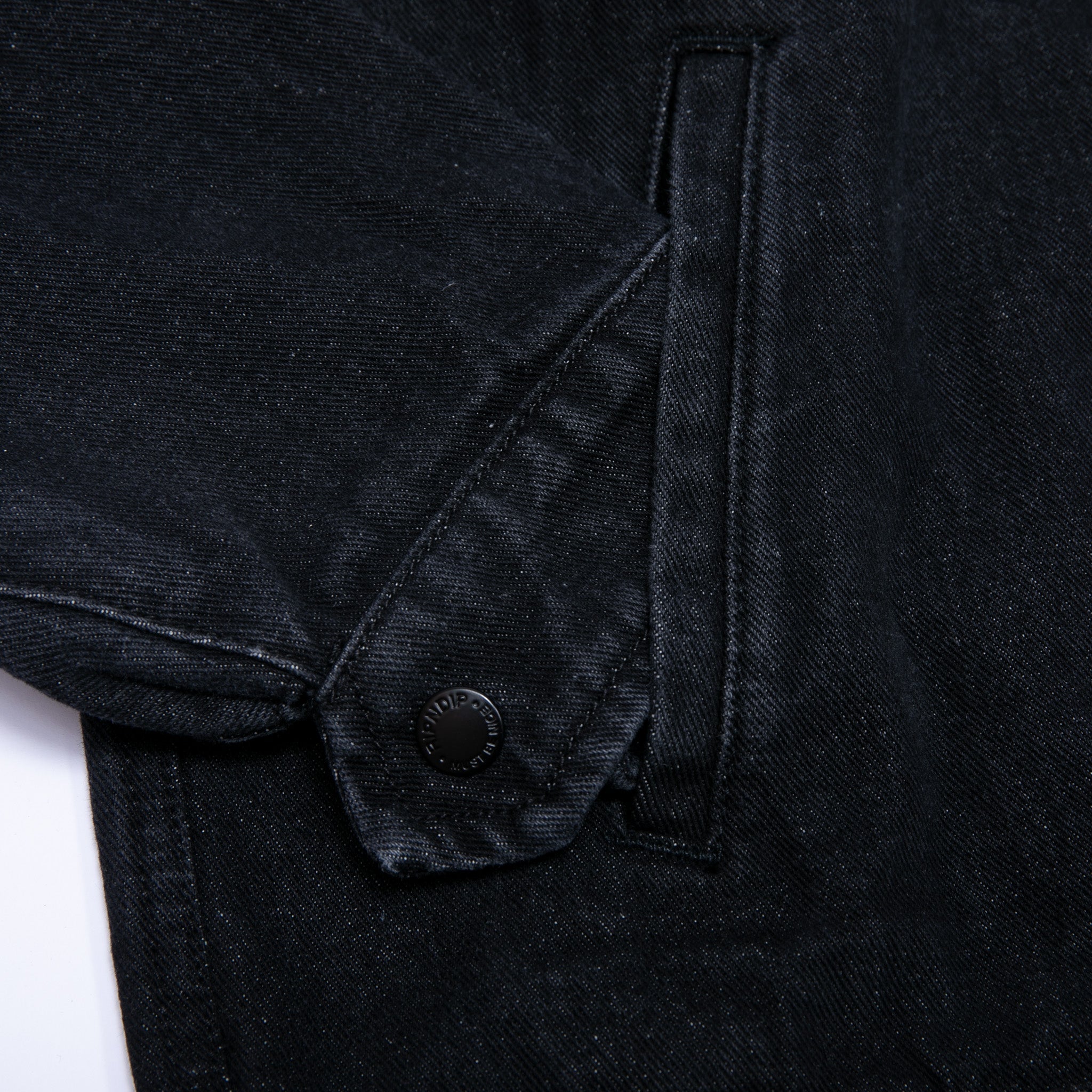 RIPNDIP La Brea Peeking Nermal Work Jacket (Black Washed Denim)