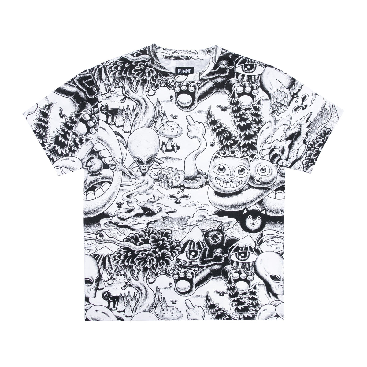 RIPNDIP Dark Twisted Fantasy Short Sleeve Tee (Black/White)