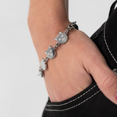 RIPNDIP Lord Nermal Metal Link Bracelet (Silver)