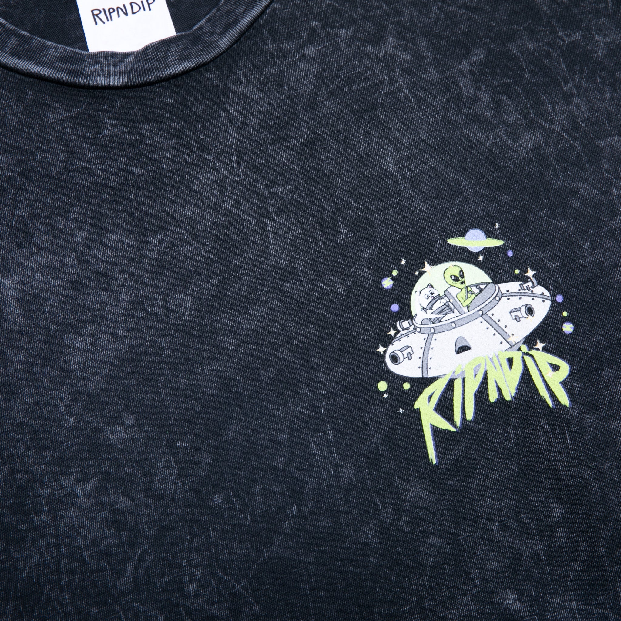 RIPNDIP Abduction Tee (Black Mineral Wash)