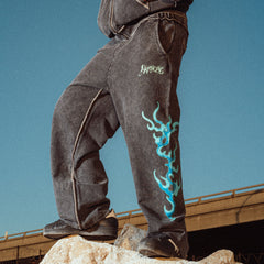 RIPNDIP Squabble Up Sweat Pants (Black Vintage Wash)