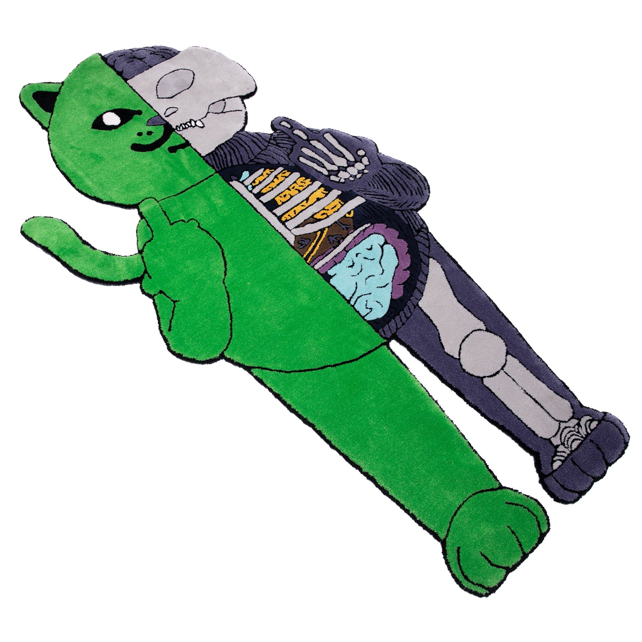 RIPNDIP R Nerm Ã†-09 Anatomy Rug (Green/Purple)- 6ft
