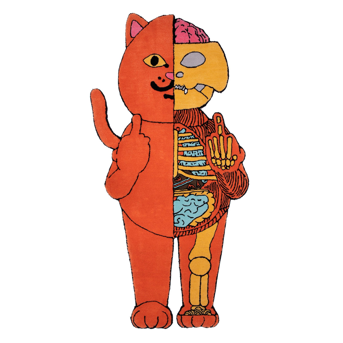 RIPNDIP Devil Anatomy Rug (Red)- 6ft