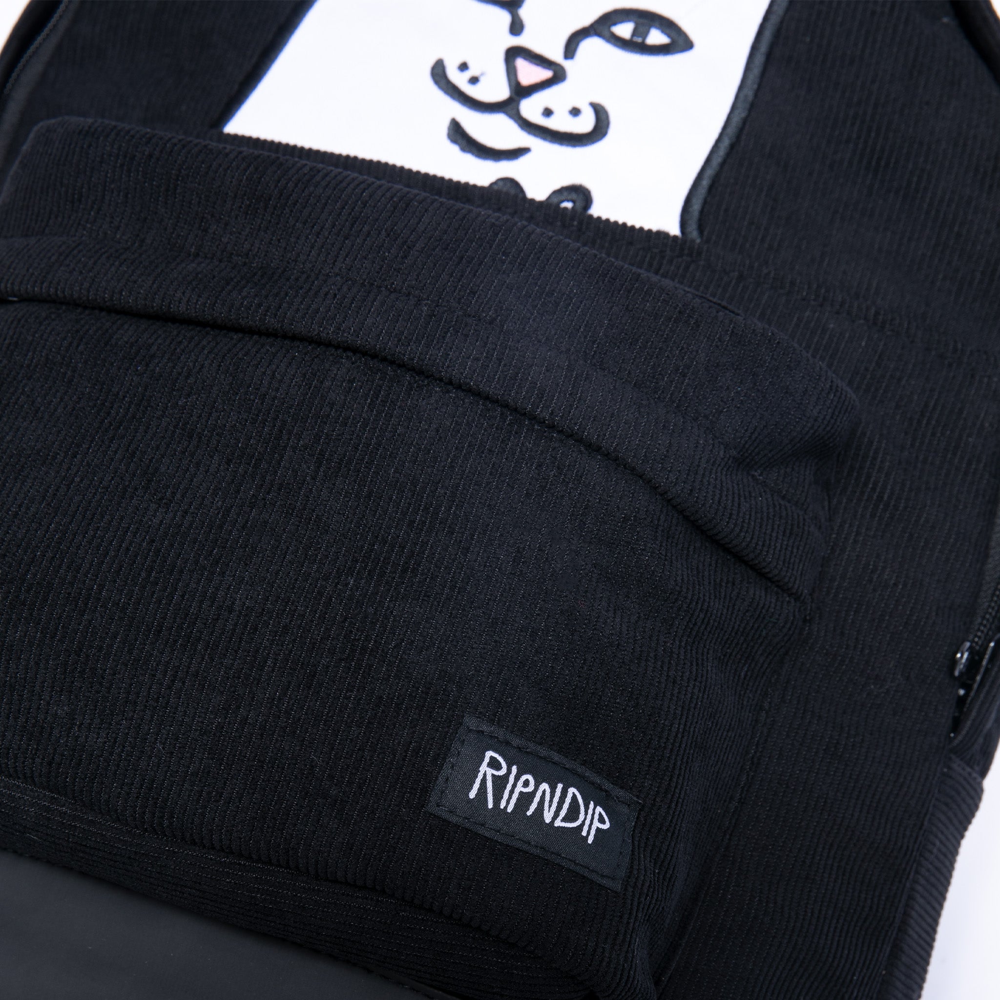 RIPNDIP Lord Nermal Corduroy Backpack (Black)