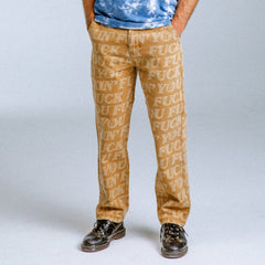 RIPNDIP F.U.F.F. Washed Denim Pants (Light Brown Denim)