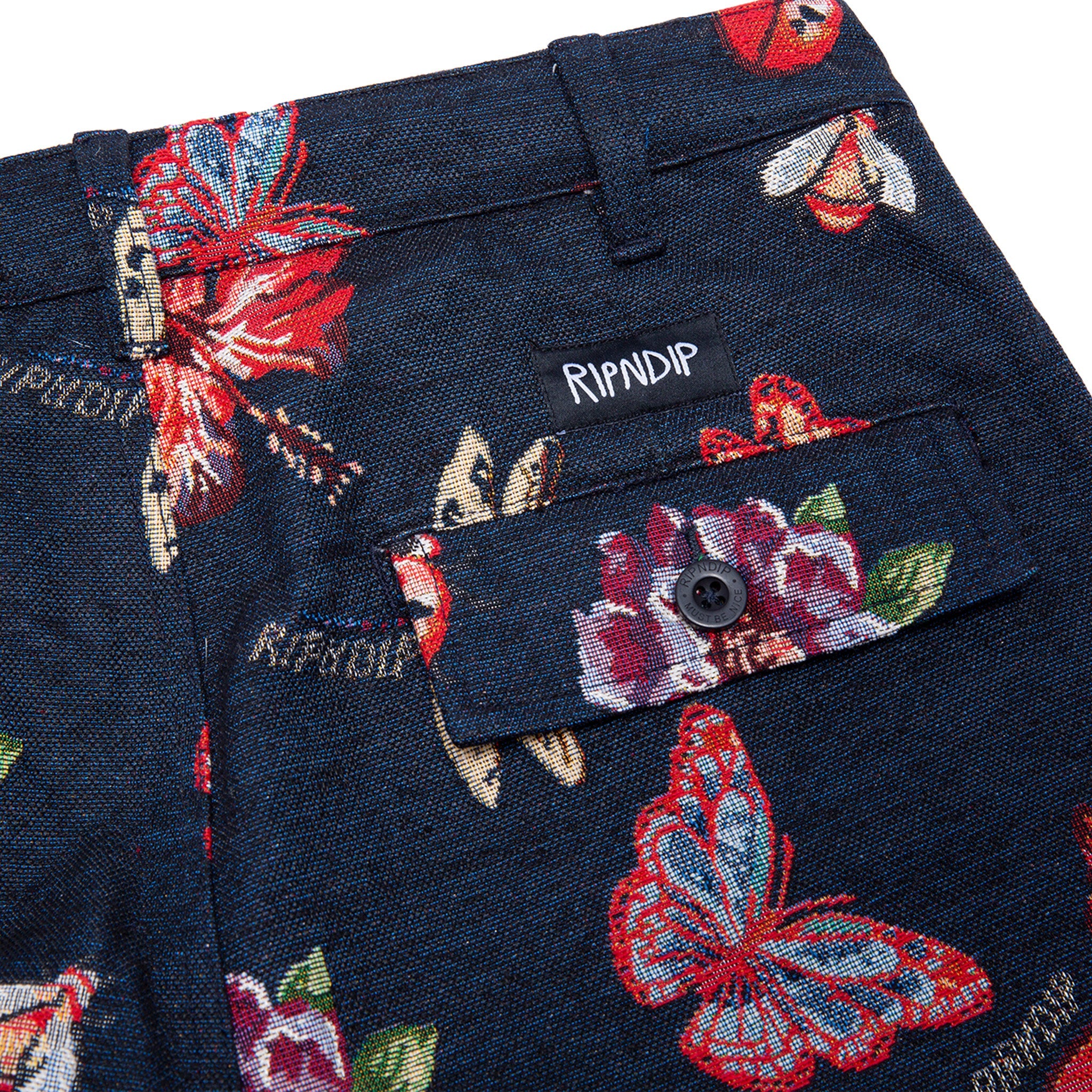 RIPNDIP Monarch Butterfly Pants (Black)