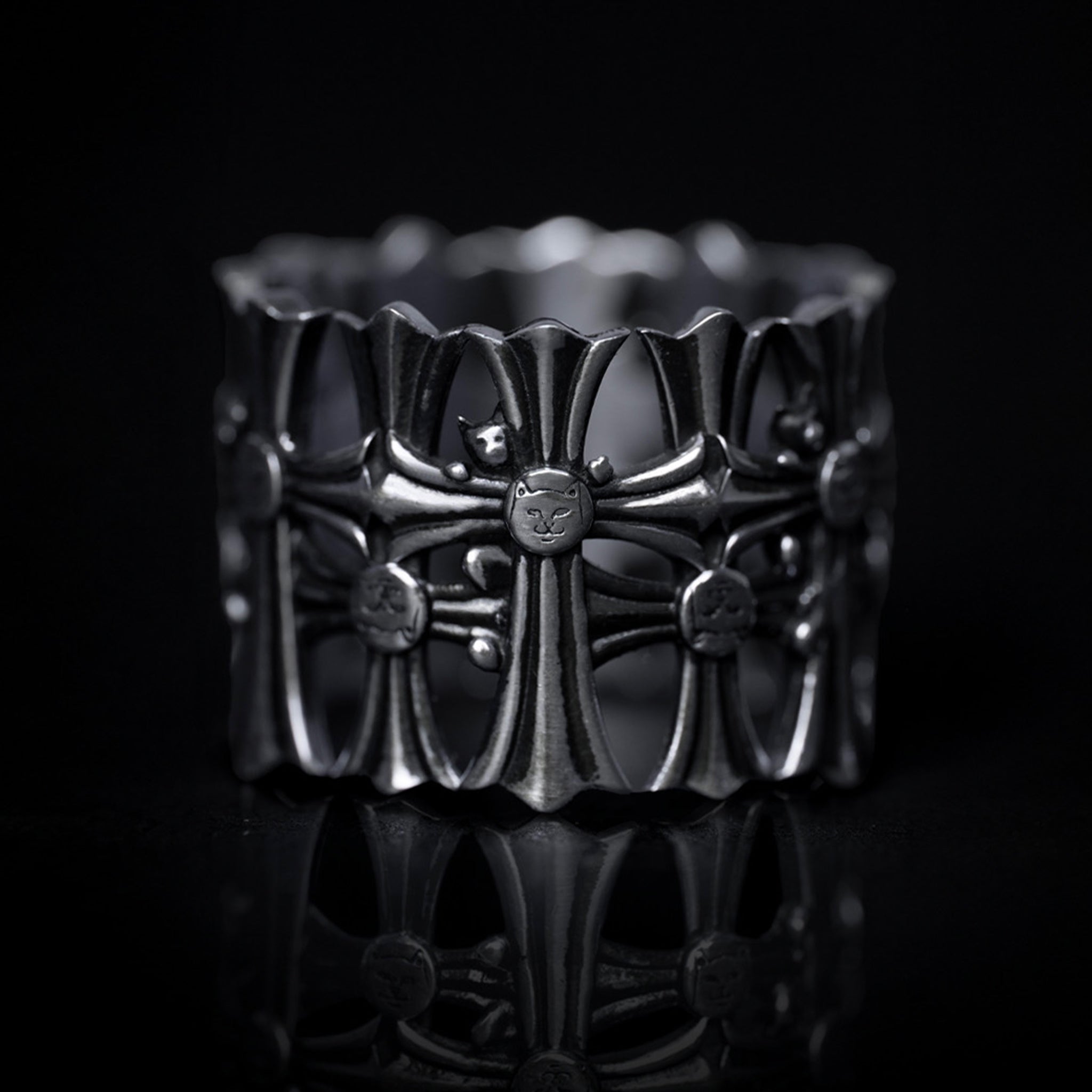 RIPNDIP Chrome Cross Ring (Silver)