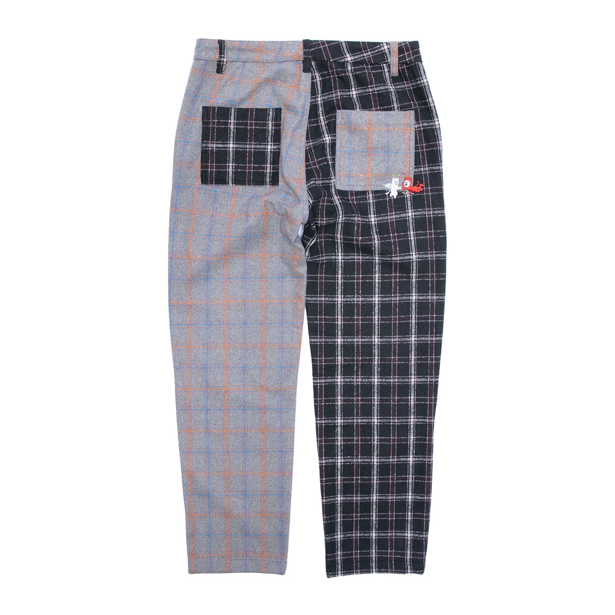 RIPNDIP Limbo Split Plaid Flannel Pants (Dark Brown)