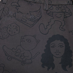 RIPNDIP Nerm Doodle Twill Shorts (Chocolate)