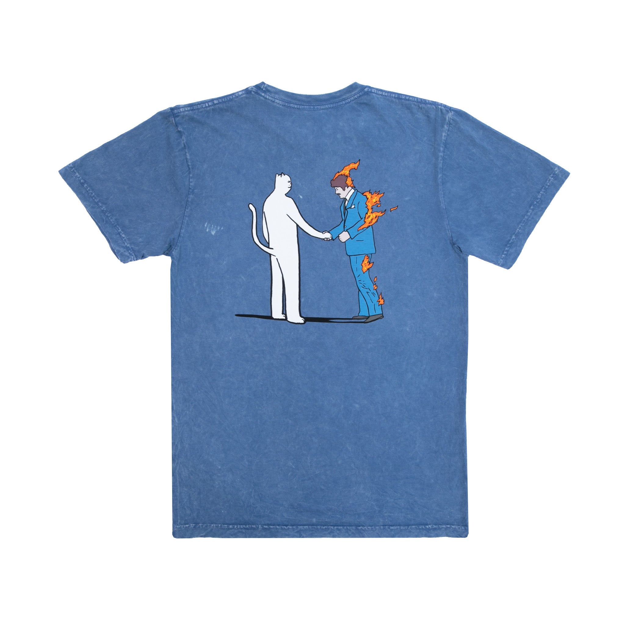 RipNDip Burn Tee (Blue Mineral Wash)