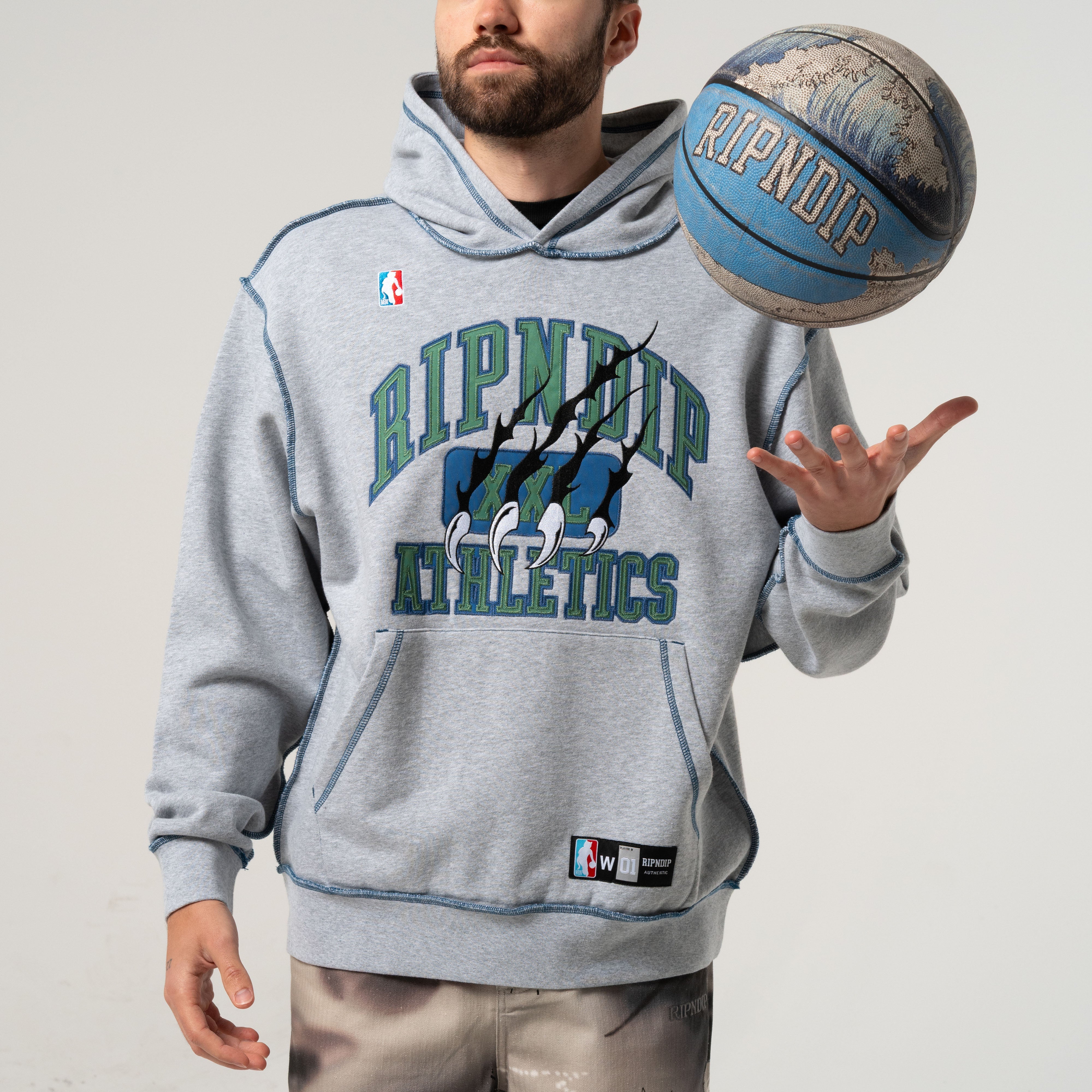 RIPNDIP Ripndip Athletics Stitch Hoodie (Ash Heather)